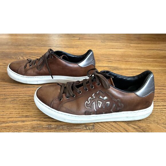 ROBERTO CAVALLI Brown Lace Up Sneaker Shoes  Mens Size EU 41  US 8.5 main image 6